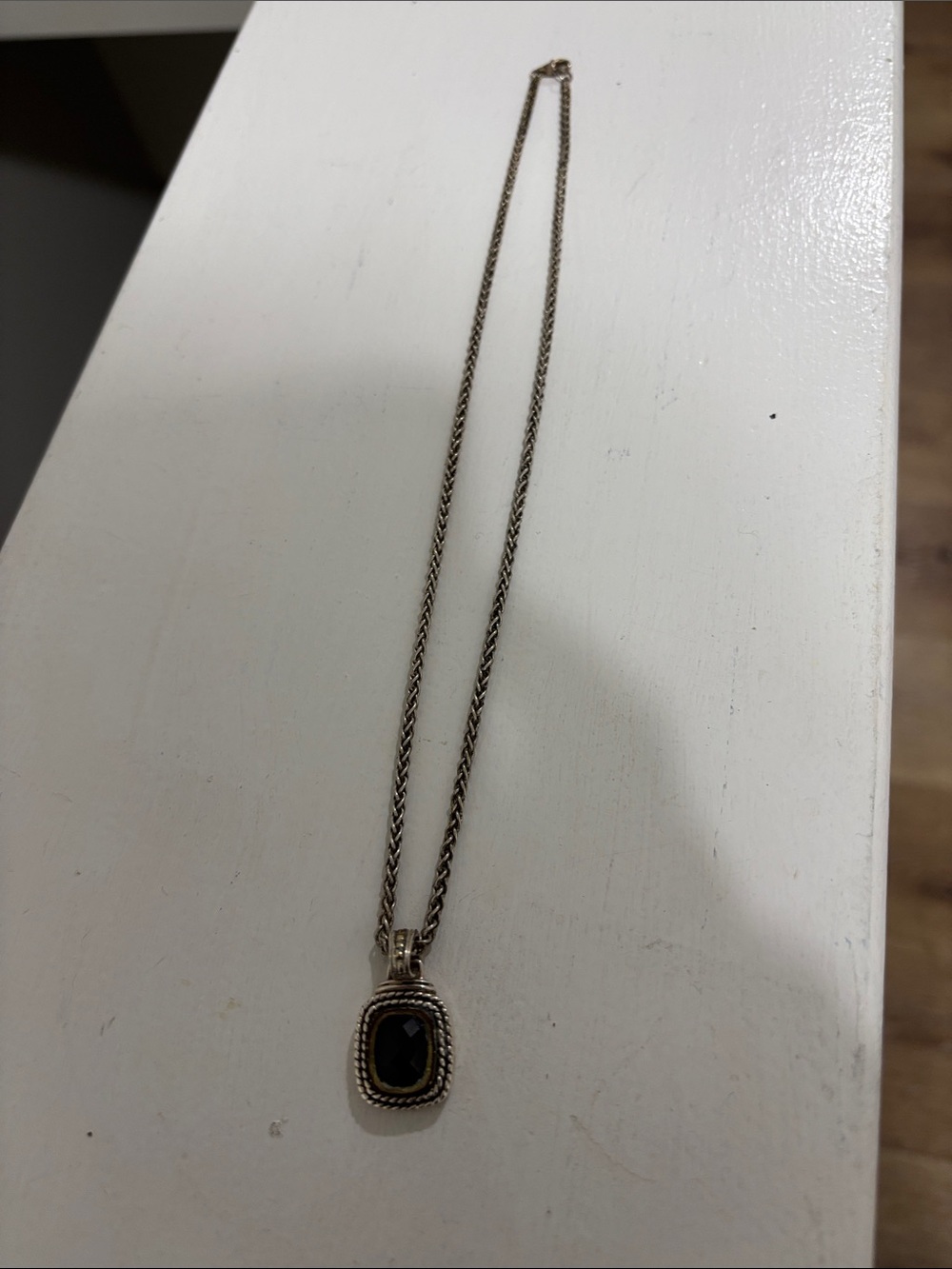 Sterling Silver Black Onyx Pendant Necklace